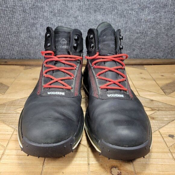 Wolverine Conquer Ultraspring Hiking Boots Men's Mid Black Waterproof - US 13M - Picture 3 of 11